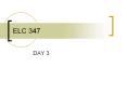 ELC 347 PowerPoint PPT Presentation