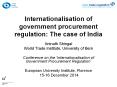 Internationalisation of government procurement regulation: The case of India PowerPoint PPT Presentation