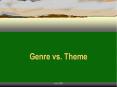 Genre vs. Theme PowerPoint PPT Presentation