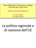 La politica regionale e di coesione dell PowerPoint PPT Presentation