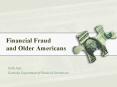Financial Fraud and Older Americans PowerPoint PPT Presentation