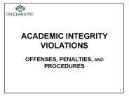ACADEMIC INTEGRITY VIOLATIONS