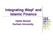 Integrating Waqf and Islamic Finance