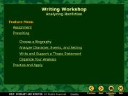 Writing Workshop Analyzing Nonfiction