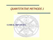 QUANTITATIVE METHODS 1
