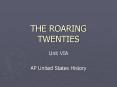 THE ROARING TWENTIES PowerPoint PPT Presentation