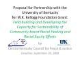 Proposal for Partnership with the University of Kentucky for W.K. Kellogg Foundation Grant: Field Building and Developing the Capacity for Sustainability of Community-based Racial Healing and Racial Equity Efforts PowerPoint PPT Presentation