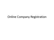 Online Company Registration