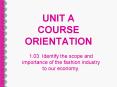 UNIT A COURSE ORIENTATION PowerPoint PPT Presentation
