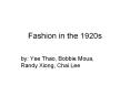Fashion%20in%20the%201920s PowerPoint PPT Presentation