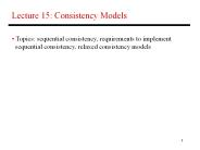 Lecture 15: Consistency Models