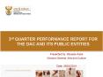 3rd QUARTER PERFORMANCE REPORT FOR THE DAC AND ITS PUBLIC ENTITIES PowerPoint PPT Presentation