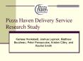 Pizza Haven Delivery Service Research Study PowerPoint PPT Presentation