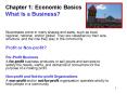 Chapter 1: Economic Basics What Is a Business? PowerPoint PPT Presentation