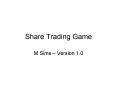 Share Trading Game PowerPoint PPT Presentation
