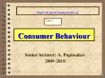 Consumer Behaviour PowerPoint PPT Presentation