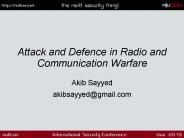 Attack and Defence in Radio and Communication Warfare