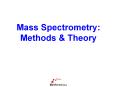 Mass Spectrometry: Methods PowerPoint PPT Presentation