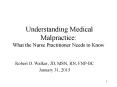 Understanding Medical Malpractice: What the Nurse Practitioner Needs to Know PowerPoint PPT Presentation