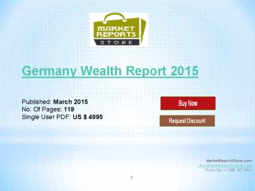 Wealth Report 2015 in Germany
