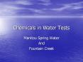 Chemicals in Water Tests PowerPoint PPT Presentation