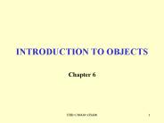 INTRODUCTION TO OBJECTS