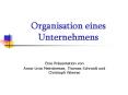 Organisation eines Unternehmens PowerPoint PPT Presentation