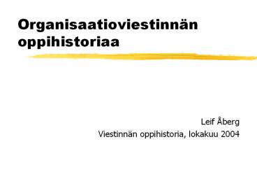 Organisaatioviestinn