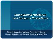 International Research and Subjects Protections