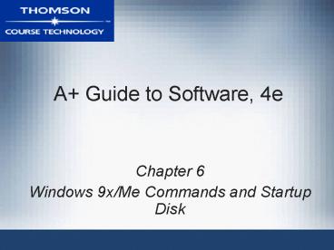 A  Guide to Software, 4e