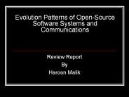 Evolution Patterns of Open-Source Software Systems and Communications