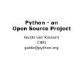 Python - an Open Source Project PowerPoint PPT Presentation