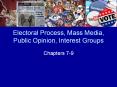 Electoral Process, Mass Media, Public Opinion, Interest Groups PowerPoint PPT Presentation