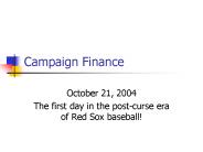 Campaign Finance