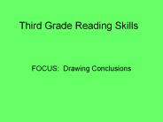 Third Grade Reading Skills