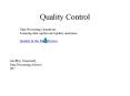Quality Control PowerPoint PPT Presentation