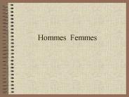 Hommes Femmes