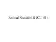 Animal Nutrition II (Ch. 41) PowerPoint PPT Presentation