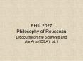 PHIL 2027 Philosophy of Rousseau PowerPoint PPT Presentation