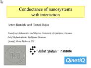 Conductance of nanosystems with interaction