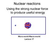 Nuclear reactions