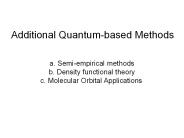 a. Semi-empirical methods