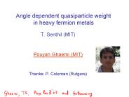 Angle dependent quasiparticle weight in heavy fermion metals