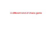 A different kind of chaos game