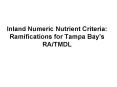 Inland Numeric Nutrient Criteria: Ramifications for Tampa Bay PowerPoint PPT Presentation