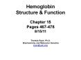 Hemoglobin PowerPoint PPT Presentation