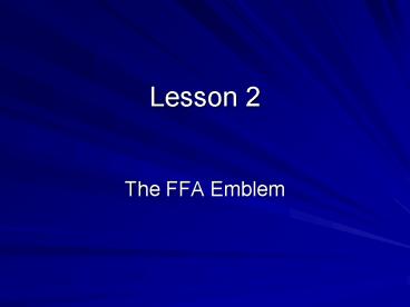 The FFA Emblem