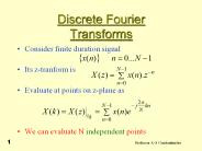 Discrete Fourier Transforms
