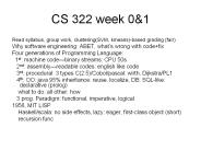 CS 322 week 0