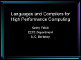 Languages and Compilers for High Performance Computing PowerPoint PPT Presentation